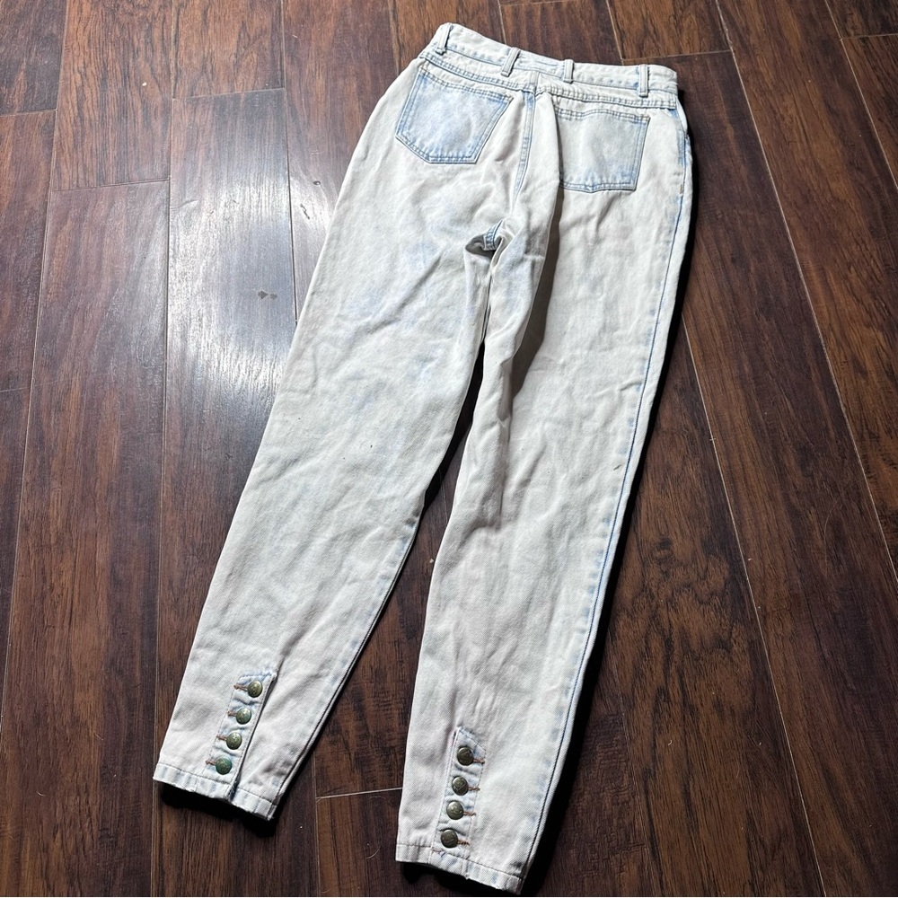 VTG No Problem Acid Wash Straight Leg Denim Jeans